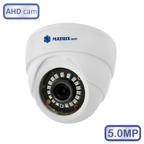 Камера видеонаблюдения купольная MT-DW5.0AHD20KN (3,6мм)